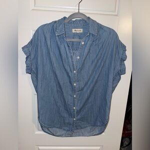 Madewell Blue Button-Up Top